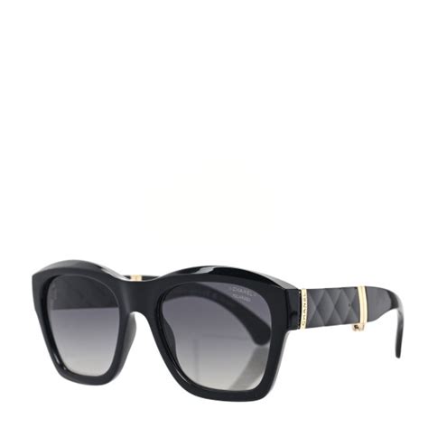 CHANEL Acetate Metal Square Folding Sunglasses 6055